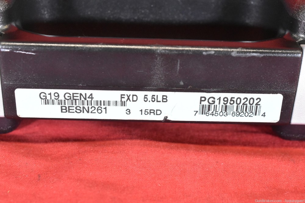 Glock 19 Gen 4 15rd G19 PG1950202 Fiber Optic Sight 19-19-img-30