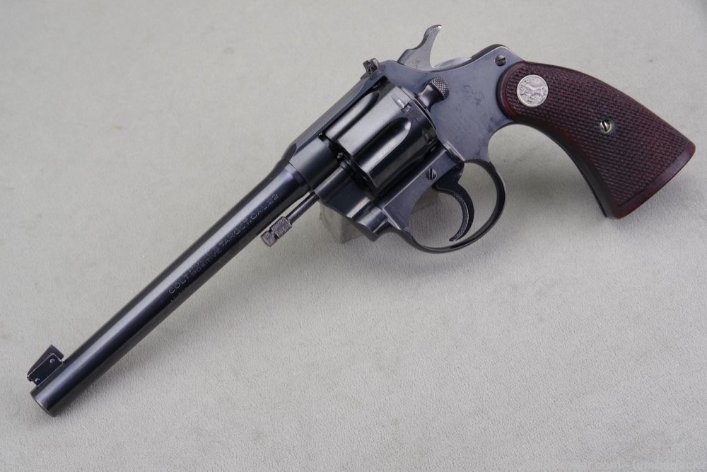 Excellent 1935 Colt Police Positive Target .22LR 6'' Blue-img-29