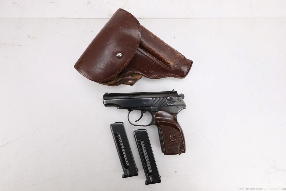 East German Makarov K100 Proof TWO MAGS Leather Holster 1958-61 C&R NR!-img-0