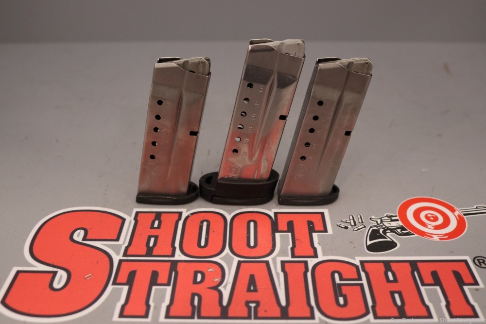 Lot O' Three (3) Smith & Wesson M&P9 Shield Magazines (OEM)-img-1