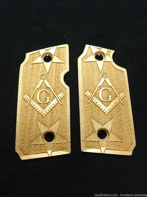Maple Masonic Sig Sauer P238 Grips-img-0