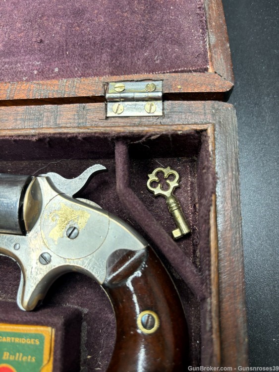 Antique Colt Open Top Model Single Action Pocket Revolver with case-img-4