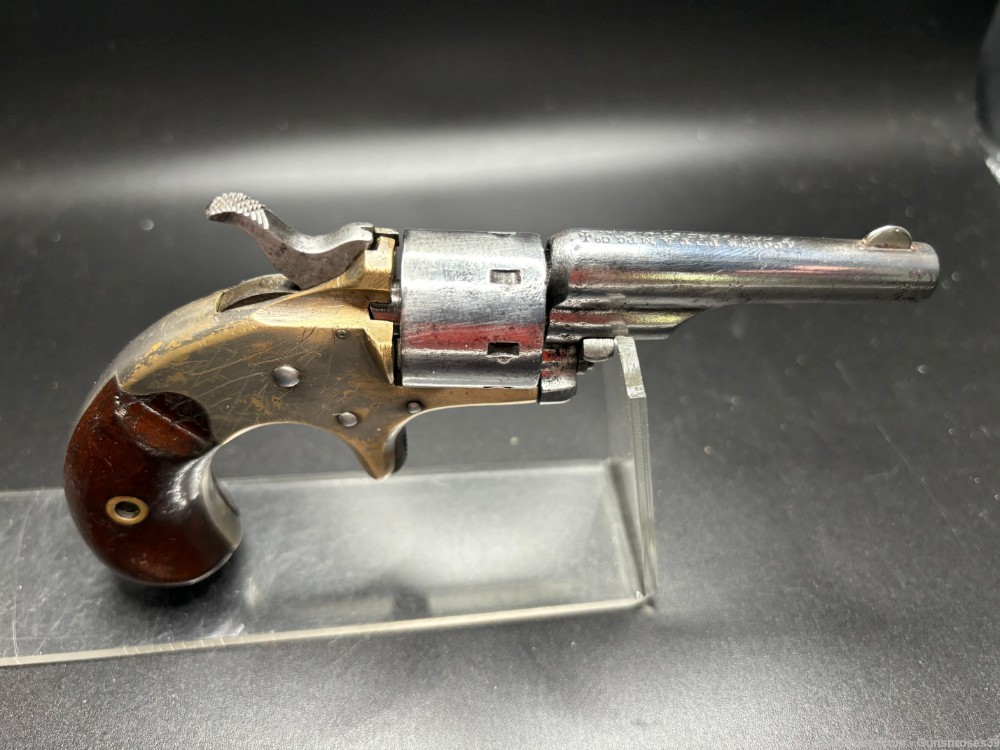 Antique Colt Open Top Model Single Action Pocket Revolver with case-img-9