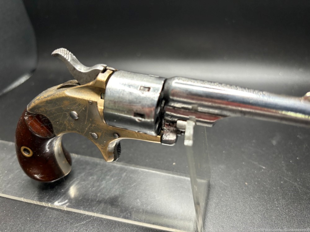 Antique Colt Open Top Model Single Action Pocket Revolver with case-img-11