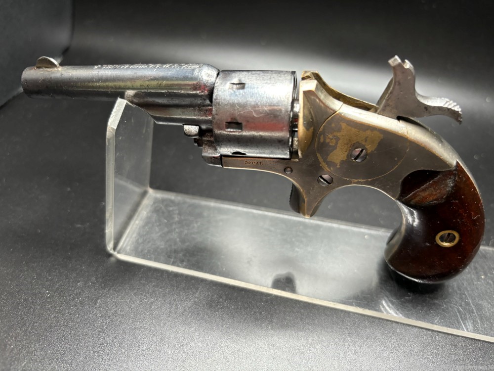 Antique Colt Open Top Model Single Action Pocket Revolver with case-img-7
