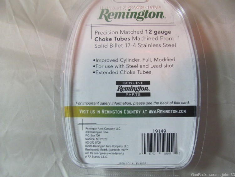 Remington Express IC Mod Full Choke Tube Bundle 12 Gauge Extended Remchoke-img-3
