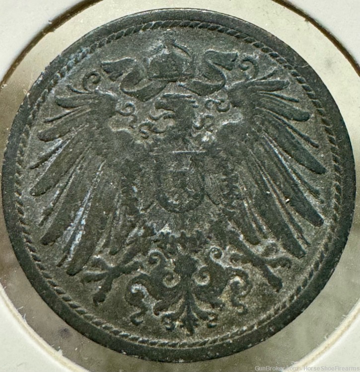 Germany 10 Pfennig 1917 Wilhelm II Zinc Type 2 w/o Mintmarks-img-1