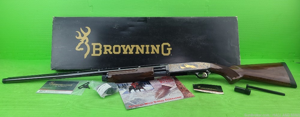 BROWNING BPS * NWTF 12 Gauge NATIONAL WILD TURKEY FEDERATION GOLD ENGRAVED -img-1