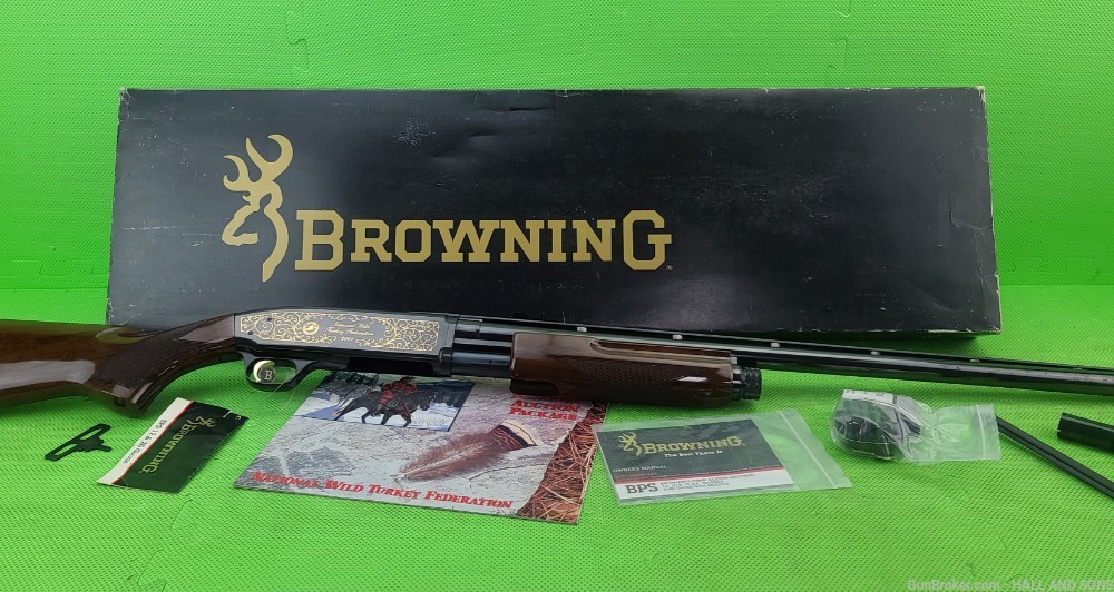 BROWNING BPS * NWTF 12 Gauge NATIONAL WILD TURKEY FEDERATION GOLD ENGRAVED -img-22