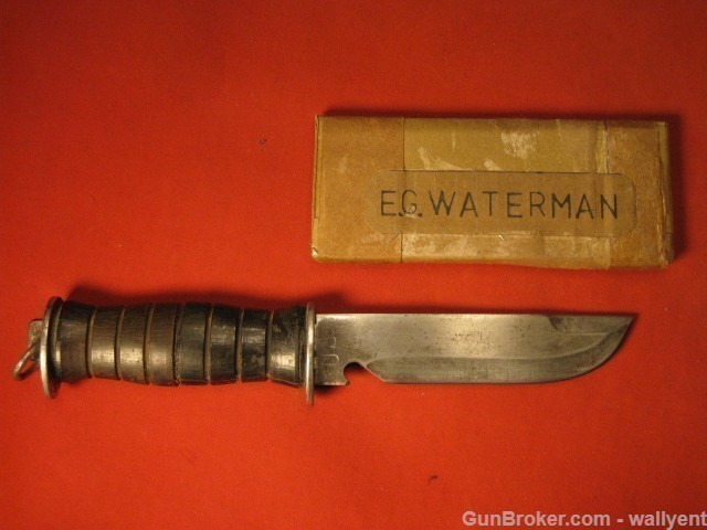 E.G.W. Knife WWII Fighting Pretty Rare Found 10" straight-img-3