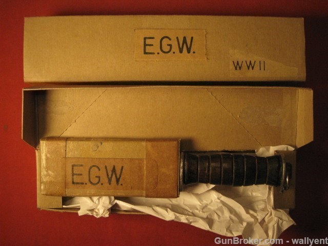 E.G.W. Knife WWII Fighting Pretty Rare Found 10" straight-img-1