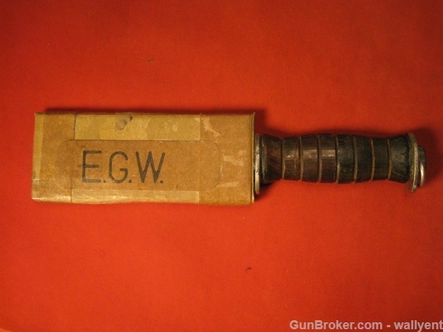 E.G.W. Knife WWII Fighting Pretty Rare Found 10" straight-img-0
