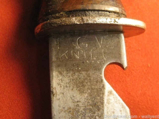 E.G.W. Knife WWII Fighting Pretty Rare Found 10" straight-img-4