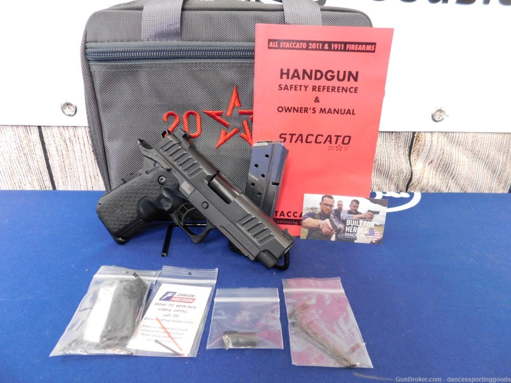 NICE STI Staccato C 2011 9mm 4" BBL Two 8 Rd Mags w/ Extras - FAST SHIP-img-0