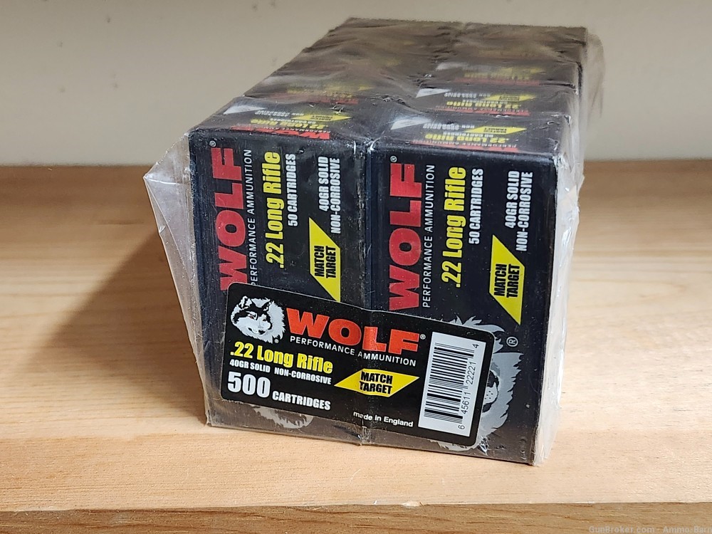 Wolf Match Target 22LR Ammo 500 Rounds-img-0