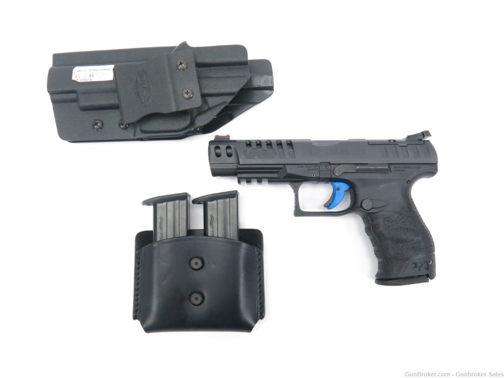 Walther PPQ Q5 Match 9mm 5" Semi-Automatic Pistol w/ 3 Mags, Holster, Mag-img-0