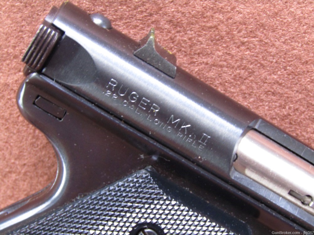 Ruger Mark II 22 LR Semi Auto Pistol Thumb Safety 10 RD Mag Made in 1989 -img-5
