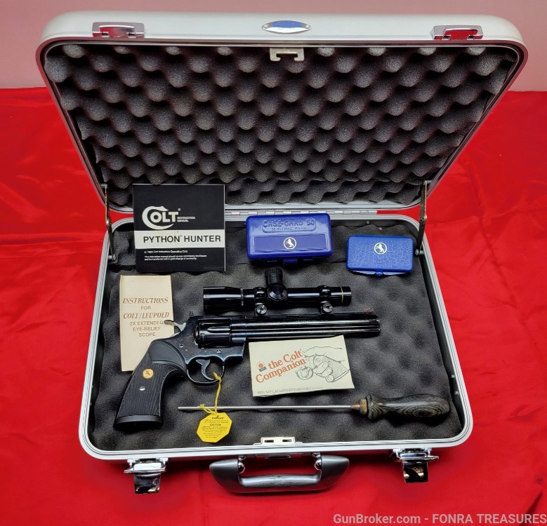 Colt Python Hunter 8 inch barrel 357 Magnum - Leupold Scope SAA companion-img-0