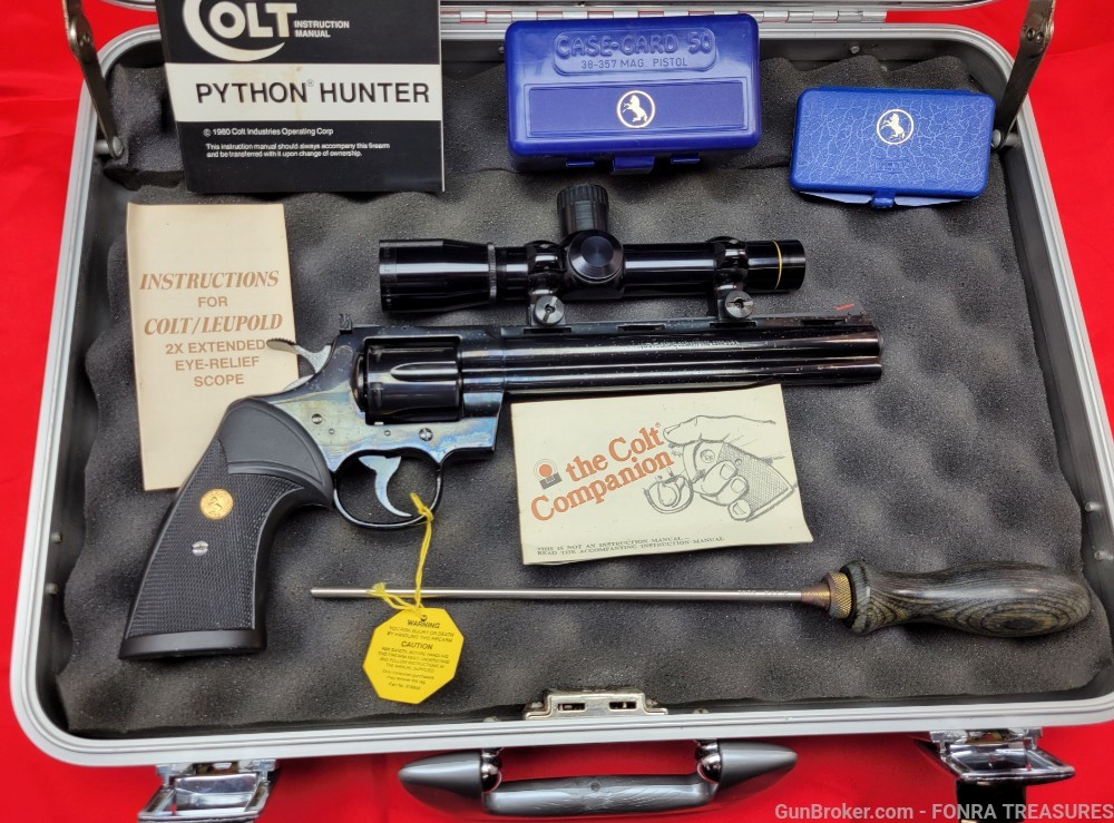 Colt Python Hunter 8 inch barrel 357 Magnum - Leupold Scope SAA companion-img-39