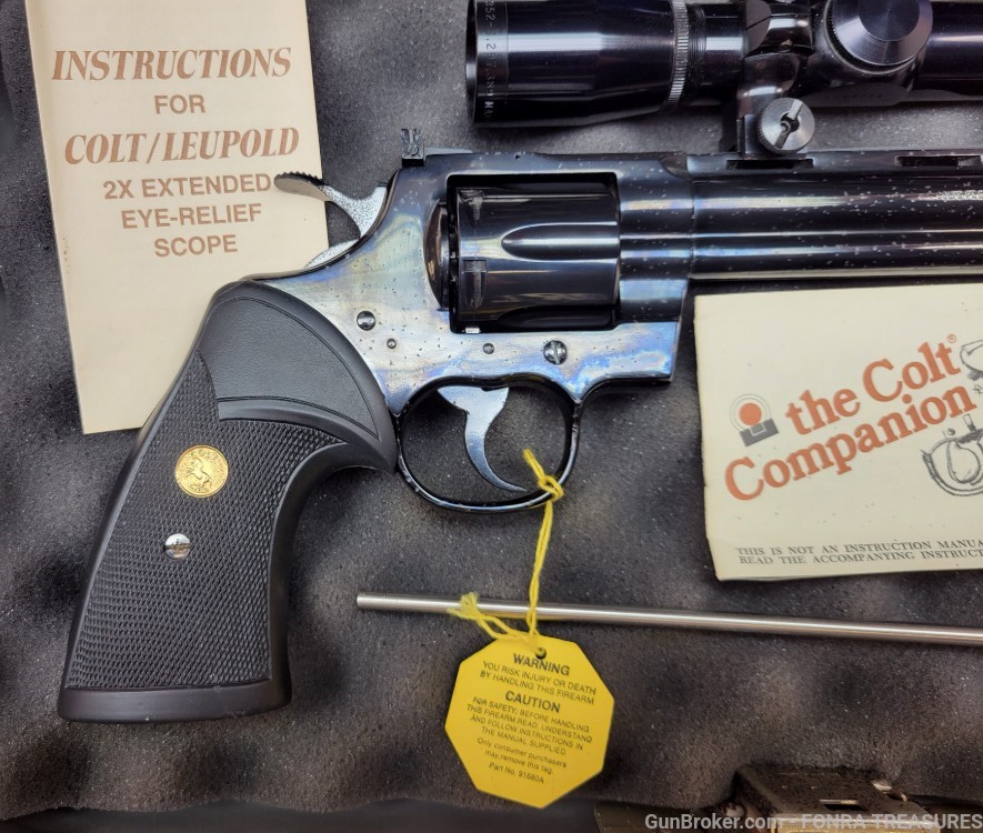 Colt Python Hunter 8 inch barrel 357 Magnum - Leupold Scope SAA companion-img-9