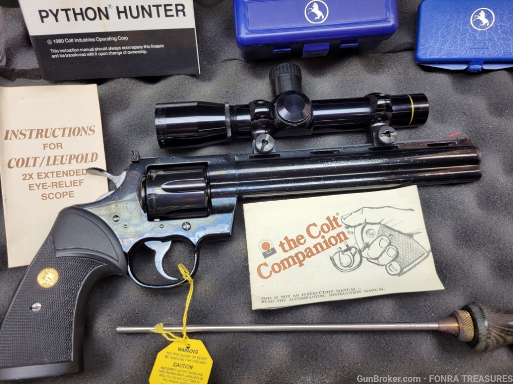 Colt Python Hunter 8 inch barrel 357 Magnum - Leupold Scope SAA companion-img-10