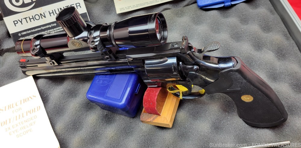 Colt Python Hunter 8 inch barrel 357 Magnum - Leupold Scope SAA companion-img-13