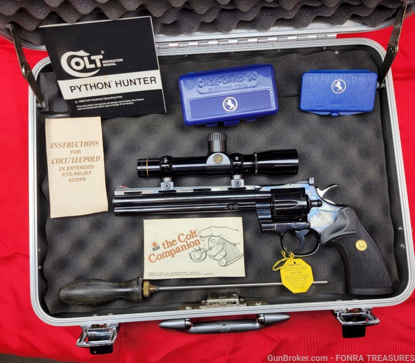 Colt Python Hunter 8 inch barrel 357 Magnum - Leupold Scope SAA companion-img-34
