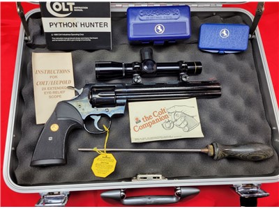 Colt Python Hunter 8 inch barrel 357 Magnum - Leupold Scope SAA companion