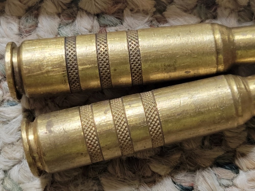 Two Swiss 7.5x55mm solid brass practice rounds k31-img-1