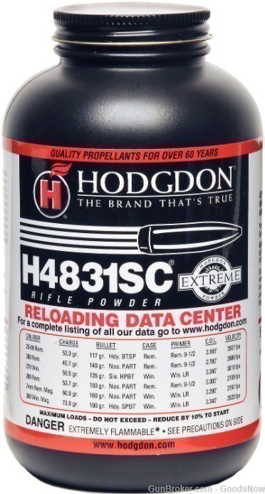 Hodgdon H4831SC  Smokeless Powder 1 lbs SC H4831 H4831SC Hodgdon H4831 SC-img-0