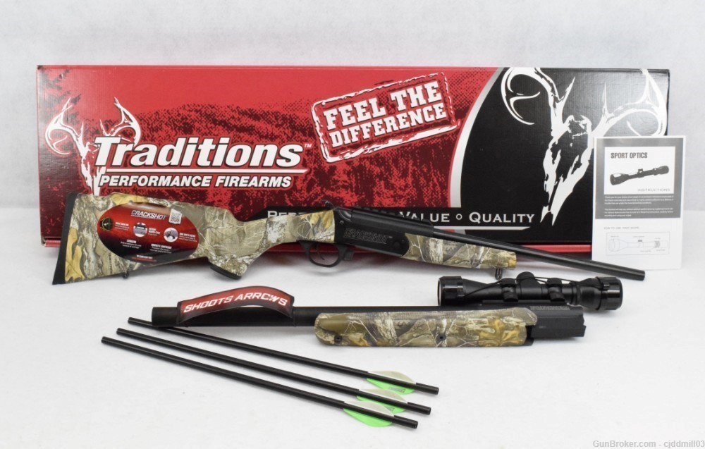 TRADITIONS CRACKSHOT XBR 22LR REALTREE CAMO - NEW IN BOX -img-1