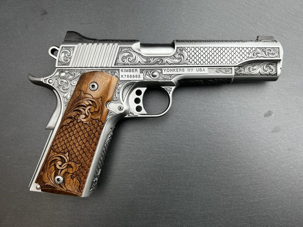FACTORY 2ND - Kimber 1911 Custom Engraved Royal Fish Scale Altamont .45ACP-img-7