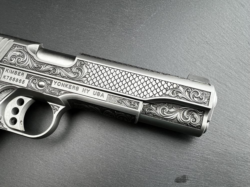 FACTORY 2ND - Kimber 1911 Custom Engraved Royal Fish Scale Altamont .45ACP-img-8