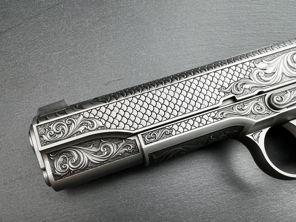 FACTORY 2ND - Kimber 1911 Custom Engraved Royal Fish Scale Altamont .45ACP-img-1
