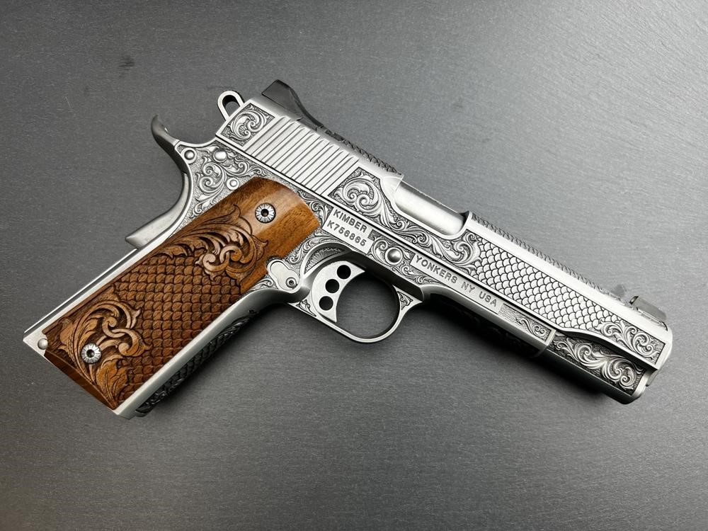 FACTORY 2ND - Kimber 1911 Custom Engraved Royal Fish Scale Altamont .45ACP-img-15