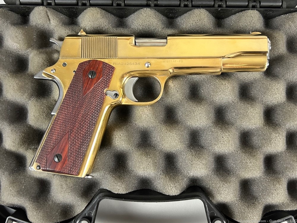 GOLD PLATED Rock island .38 super 1911 A1 PENNY AUCTION NO RESERVE -img-9