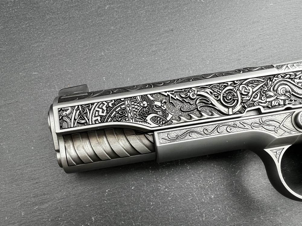 FACTORY 2ND - Kimber 1911 Custom Engraved Viking Warrior AAA by Altamont-img-1