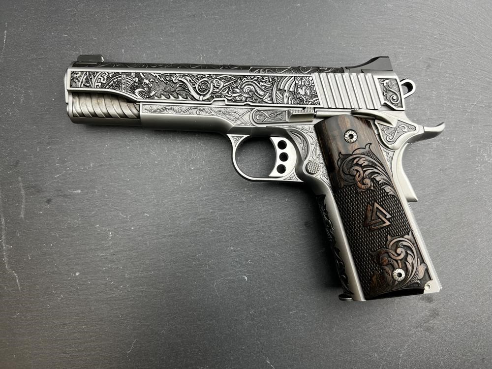 FACTORY 2ND - Kimber 1911 Custom Engraved Viking Warrior AAA by Altamont-img-0