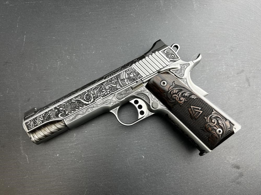 FACTORY 2ND - Kimber 1911 Custom Engraved Viking Warrior AAA by Altamont-img-16