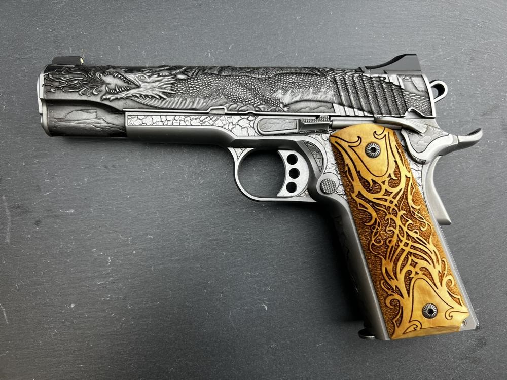 Factory Second - Kimber 1911 Custom Engraved Dragon AAA by Altamont .45ACP-img-0