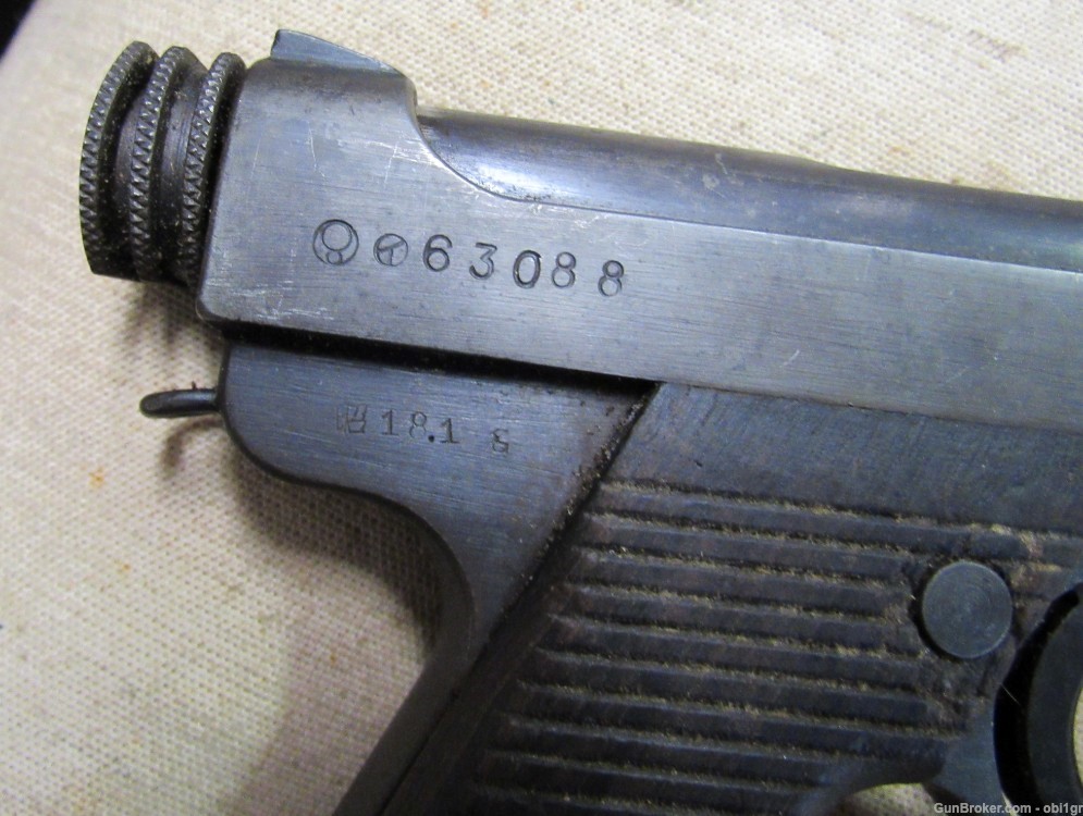 WWII Japanese Type 14 8mm Nambu Pistol 1943 .01 NO RESERVE-img-6