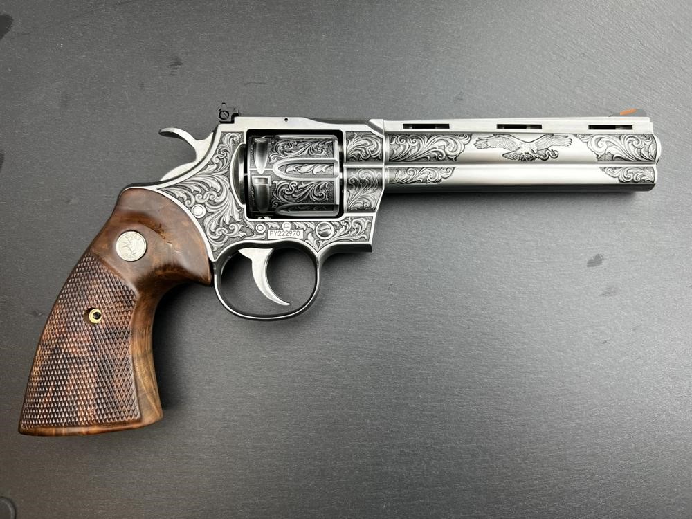 PROTOTYPE - Colt Python 2020 ENGRAVED by Altamont 6" .357 Mag Stainless-img-4