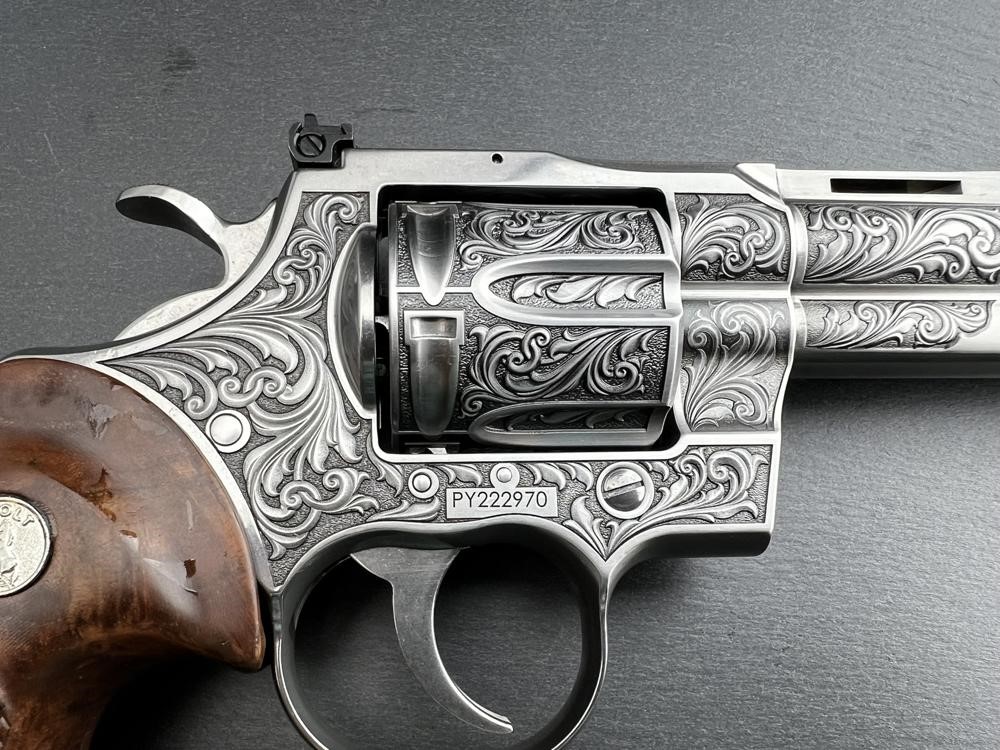 PROTOTYPE - Colt Python 2020 ENGRAVED by Altamont 6" .357 Mag Stainless-img-6