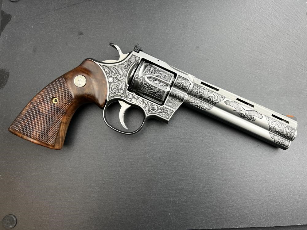 PROTOTYPE - Colt Python 2020 ENGRAVED by Altamont 6" .357 Mag Stainless-img-9