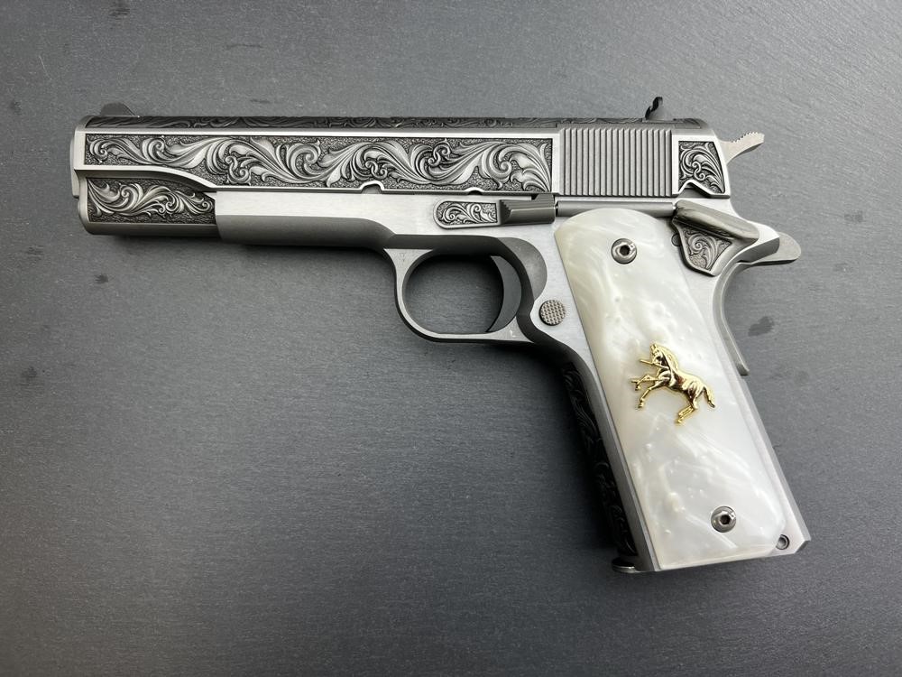 FACTORY 2ND - Colt 1911 Custom Engraved Regal by Altamont .38 Super-img-0