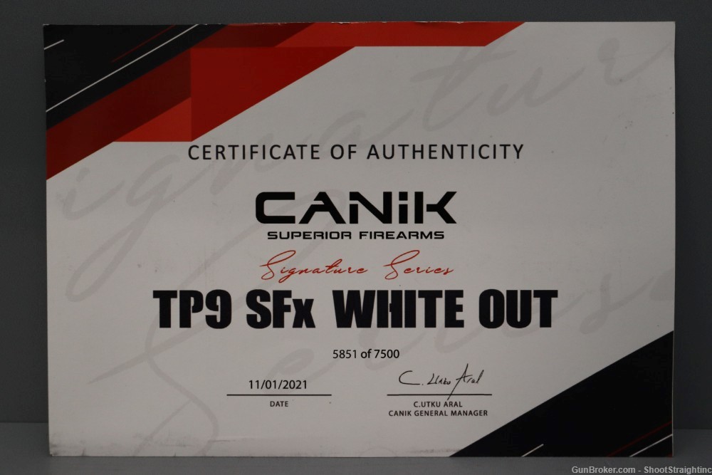 Canik Signature Series TP9SFx Whiteout 9mm 5.2" w/Box-img-1