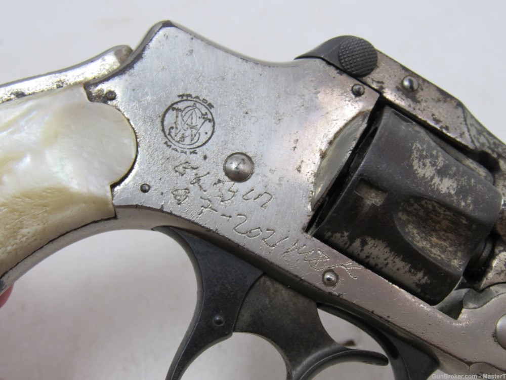 Smith & Wesson 32 Safety Hammerless 2nd Mod w/Real Mother of Pearl-img-10