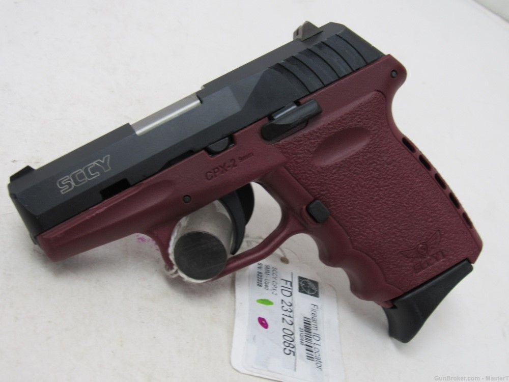 SCCY CPX-2 Black/Maroon $.01 Start No Reserve 9mm-img-0
