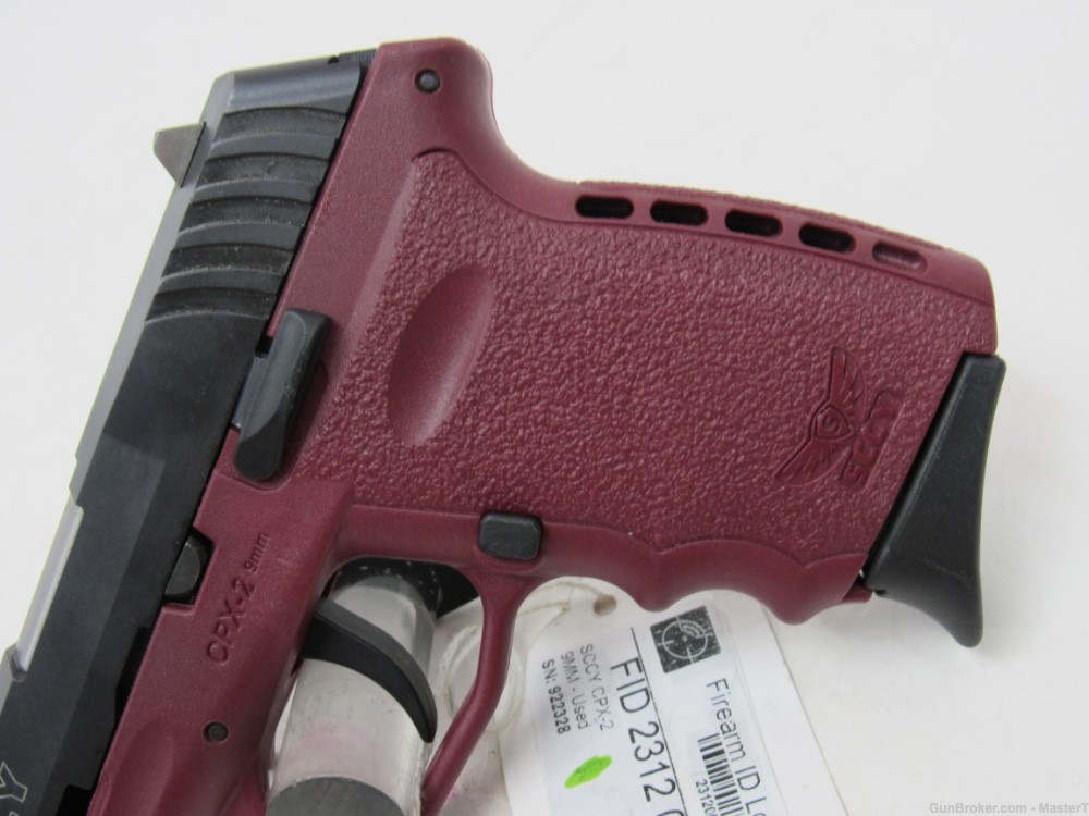 SCCY CPX-2 Black/Maroon $.01 Start No Reserve 9mm-img-3