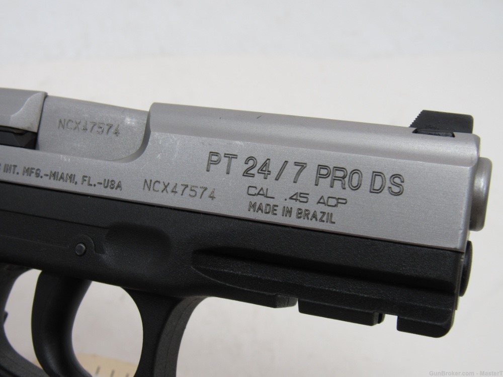 Excellent Taurus Stainless PT 24/7 Pro DS 45 acp $.01 Start No Reserve-img-15